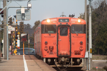 昔ながらのディーゼル列車