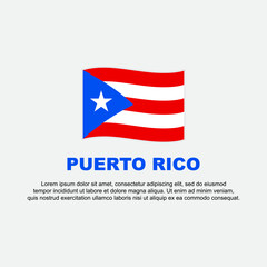 Puerto Rico Flag Background Design Template. Puerto Rico Independence Day Banner Social Media Post. Puerto Rico Background