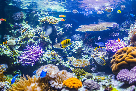 Photo a coral reef garden filled with vibrant color