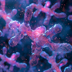human DNA structure or Human Chromosomes anatomy, Generative AI. 05