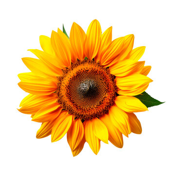 Sunflower. Isolated on transparent background.
