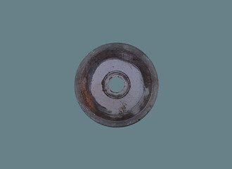 Old metal disc for cutting tiles.
