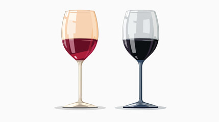 Wine glasses icon Flat vector isolated on white background