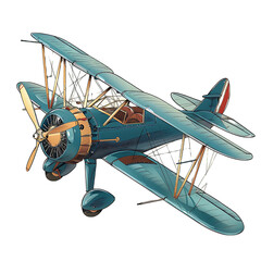 Cute clip art of vintage airplane on PNG transparent background is easy to use.