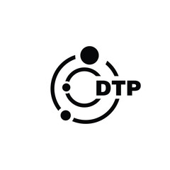 DTP letter logo design on white background. DTP logo. DTP creative initials letter Monogram logo icon concept. DTP letter design