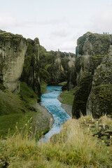 river in the mountains iceland canyon
