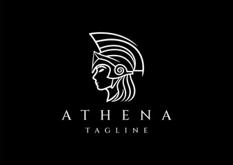 Athena logo design vector icon illustration