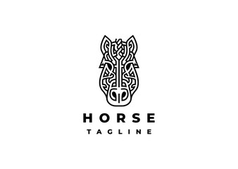 Horse logo design vector icon illustration