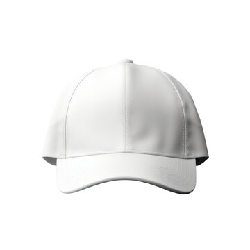 White baseball cap mockup. Isolated on transparent background.