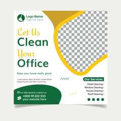 Best Cleaning services social media post design template