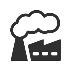 Factory black sign icon vector illustration