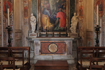 Ascension Chapel Altar at the Santa Maria in Aracoeli Basilica in Rome, Italy