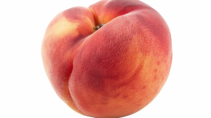 Fototapeta premium One peach isolated on white background