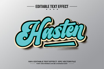 Hasten 3D editable text effect template