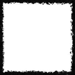 Brush texture frame background on transparent background