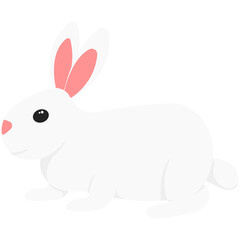 Rabbit Spring Element Illustration