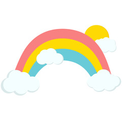 Spring Rainbow Elements Illustration