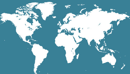 World map. Modern color vector map. Silhouette map.	
