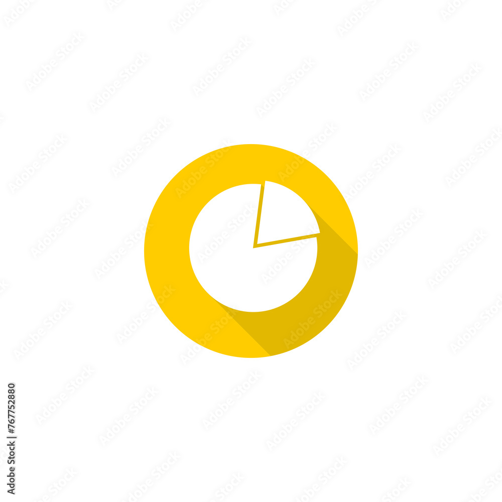 Poster pie chart icon isolated on transparent background