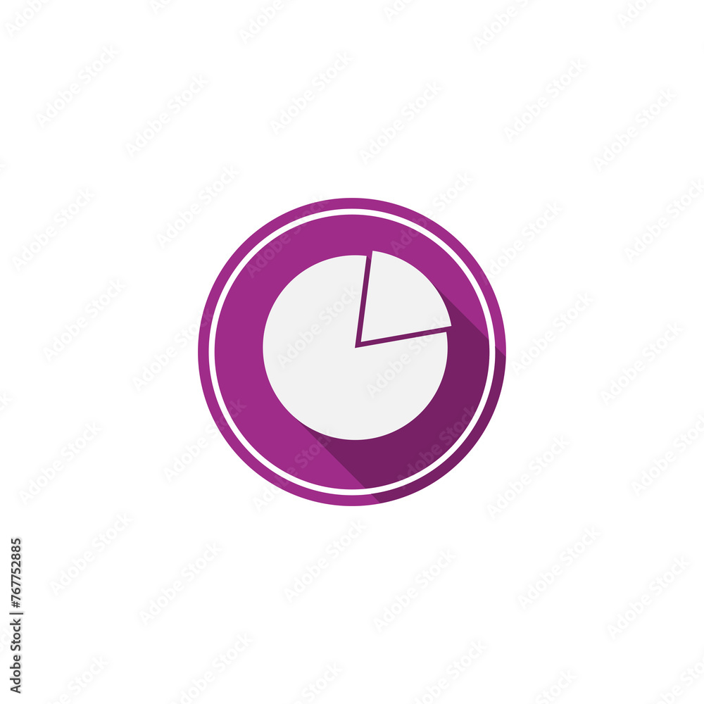 Poster pie chart icon isolated on transparent background