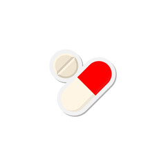 Medical Pills icon isolated on transparent background