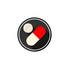 Medical Pills icon isolated on transparent background
