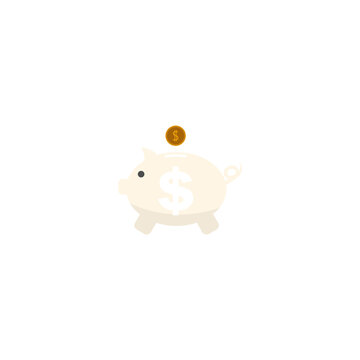 Piggy bank icon isolated on transparent background