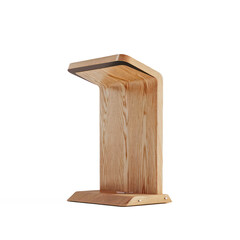 3D rendered lectern, featuring a modern and minimalist design on transparency background PNG
