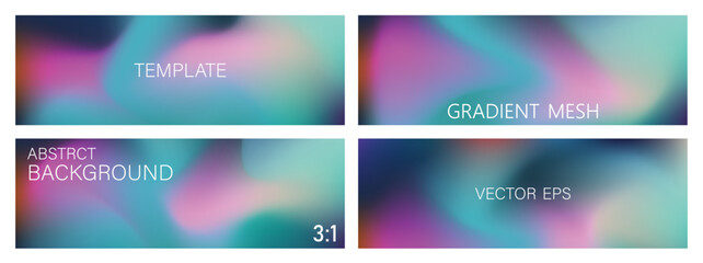 Set of grainy vector gradient backgrounds with soft transitions. For covers, wallpapers, brands, social media and more. You can use a grainy texture for each of the backgrounds.