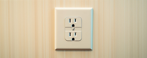 Close-up image of a dual electrical outlet