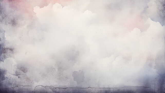 Grey abstract cloud background in watercolor style