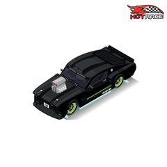 a tuned classic car in an isometric style. Illustration on a white background