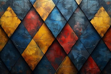 an abstract background with vintage crack wall scratches forming a captivating triangular pattern, enhanced with artistic design elements to create an irresistibly attractive composition.