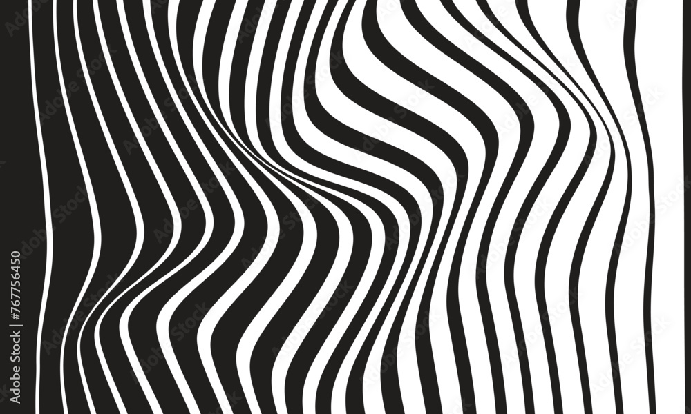 Poster abstract geometric wave line pattern art vector illustration.
