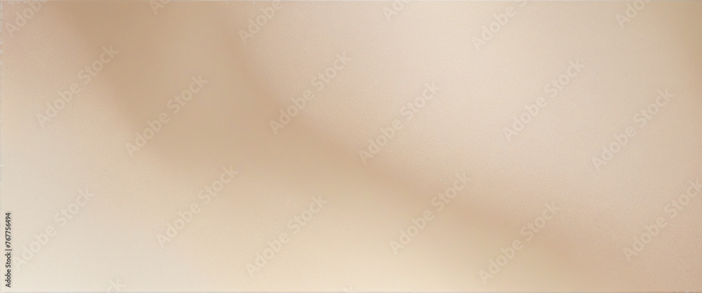 Wall mural light beige grainy gradient background, vanilla toned blurry cosmetics background, silk drapery back - Wall murals