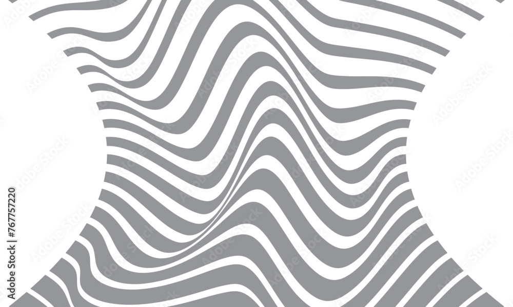 Poster abstract geometric wave line pattern art vector illustration.