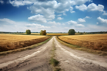 Fototapeta na wymiar Pathways Less Chosen: The Metaphoric Representation of Decisions at a Rural Crossroads