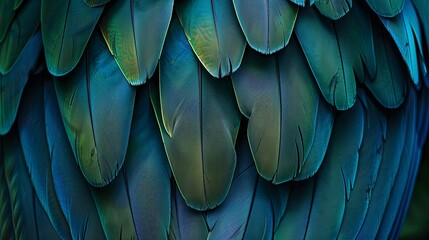Dark blue feathers for design and pattern. beautiful bird feathers of Blue and Purple, green....