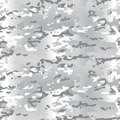 Modern white camouflage background. Seamless Tileable Pattern. Vector illustration.