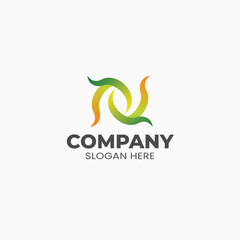 Letter N Leaf logo design | Professional N letter logo for your business