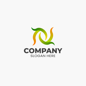 Letter N Leaf logo design | Professional N letter logo for your business