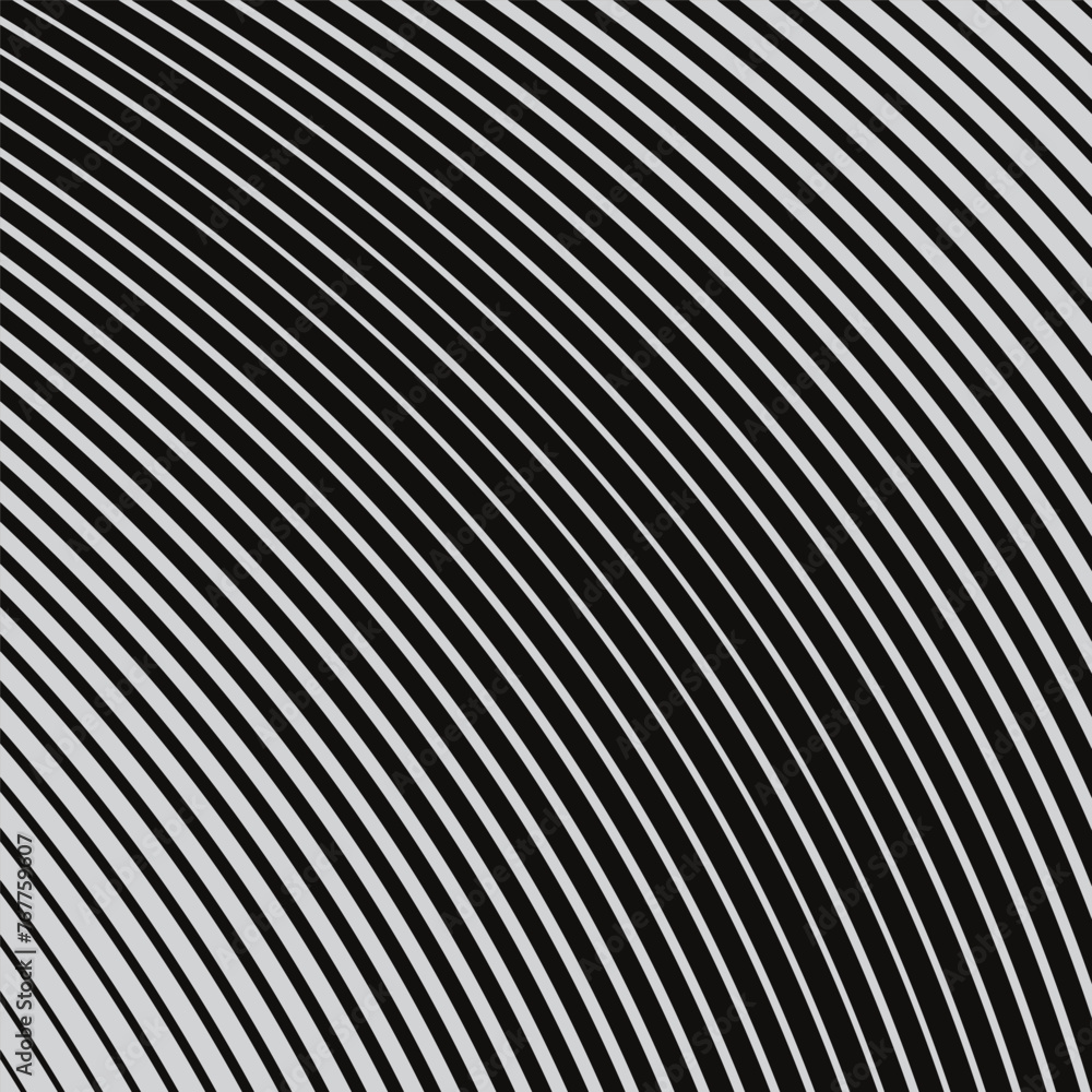 Poster abstract geometric wave line pattern art vector illustration.