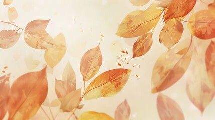 A Soft Background of Leaves in Digitally Illustration