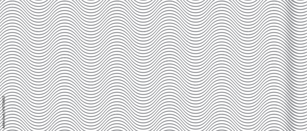 Poster abstract geometric wave line pattern art vector illustration.