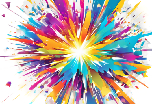 abstract elements explosion background vector shiny Colorful