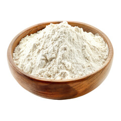 Bowl of flour isolated on transparent background
