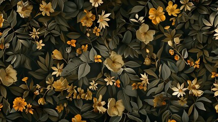 Classic Popular Flower Seamless Pattern Background