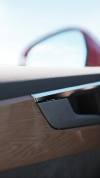 Detail of new modern car interior