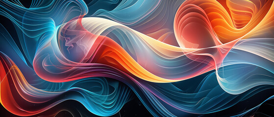 Stylized 8K vector artwork featuring curving forms and subtle gradients blending abstract shapes with a modern - obrazy, fototapety, plakaty