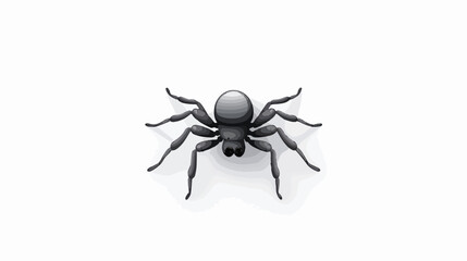 Grey Poisonous spider icon isolated on white background